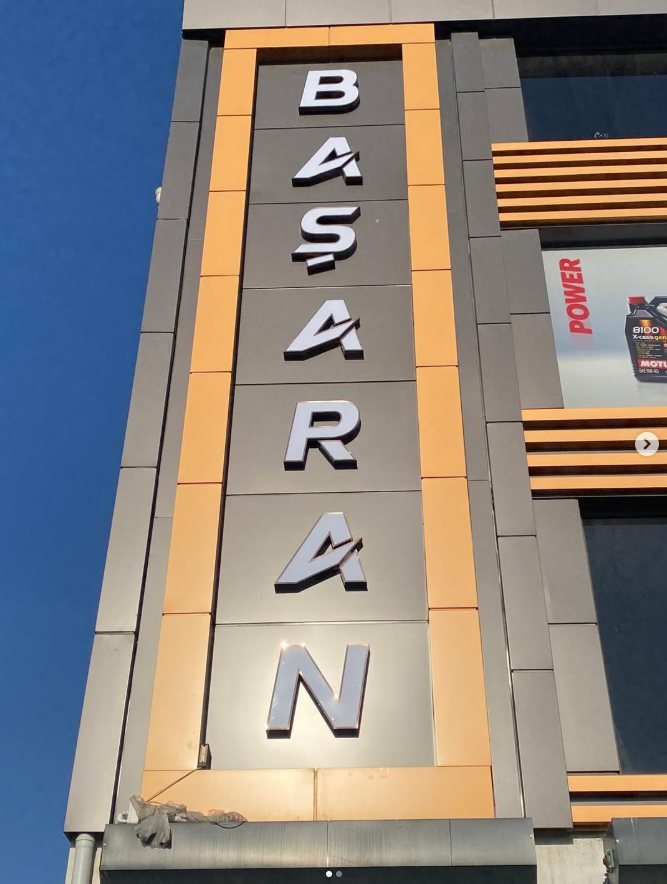 Başaran Kahramanmaraş cephe tabelası ve ışıklı kutu harf uygulaması