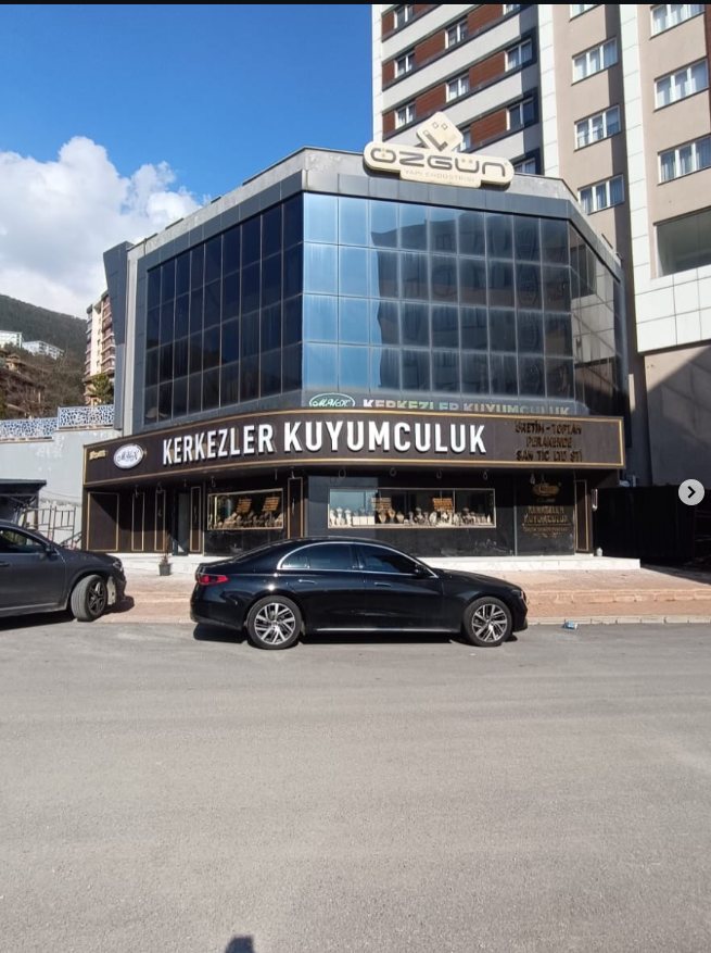 Kerkezler Kuyumculuk Kahramanmaraş ışıklı kutu harf tabela üretimi ve montajı