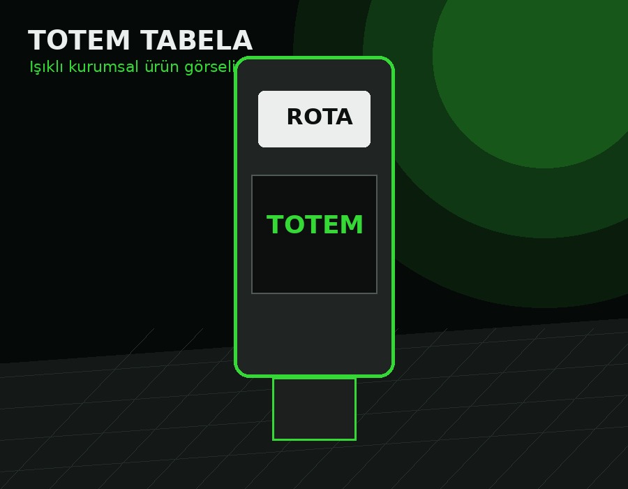 Işıklı totem tabela ürün görseli